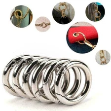 6pcs/Set Circle Round Carabiner Camp Spring Snap Clip Keychain us🔥