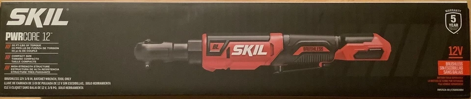 New SKIL PWR CORE Cordless 12V Brushless 3/8” Ratchet RW5763A-00 Tool only -NEW - Image 2 of 4