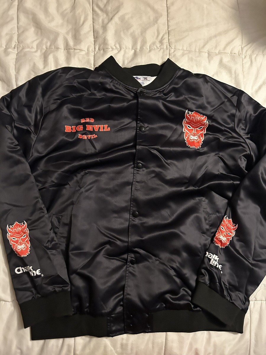 Chalk Line WWE プロレス スタジャン バックプリント 黒 赤 M Chalk Line WWE Big Evil Red Devil American Badass Undertaker
