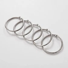12/24/36 Pack 1.8 inch Rust-Proof Openable Shower Curtain Rings