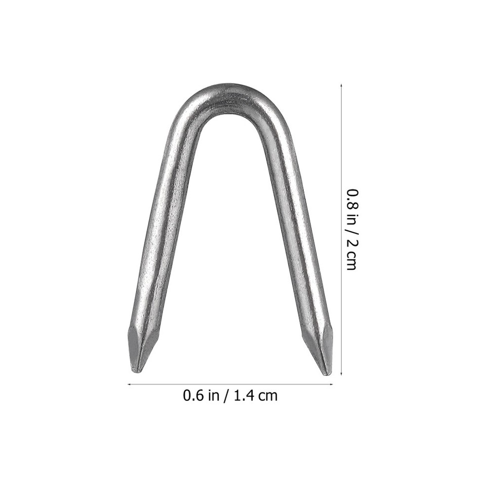 70 Pcs U Staples Garden Pile Unail Fence Nails Heavy Duty Tacks System