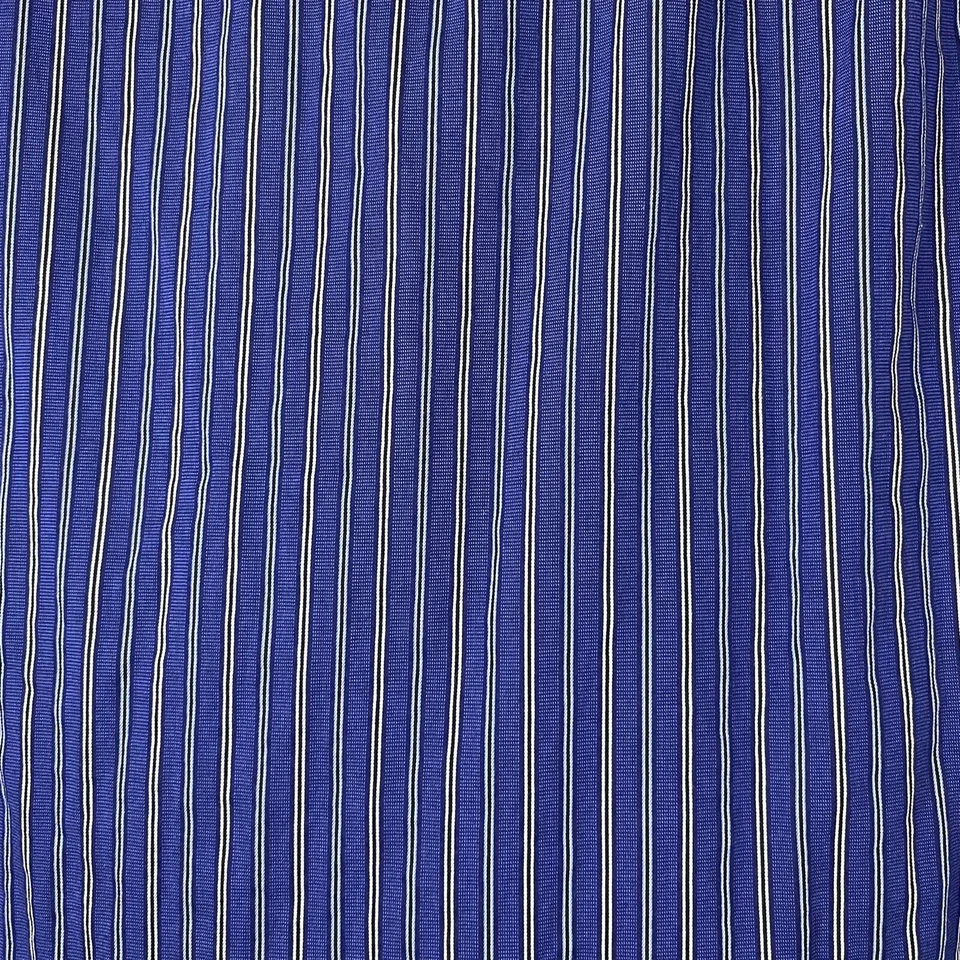 INSERCH Icon Men’s XL Blue White Striped Jacquard Cotton Shirt Button Up - Image 4 of 4