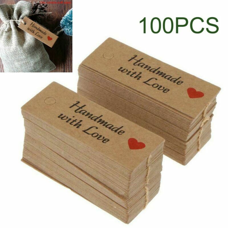 100x Handmade Geschenkanhänger - Mit Jutekordel Für Persönliche Geschenke