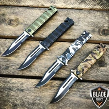 Tac-Force Spring Assisted Open Sawback Bowie Rescue Tactical Pocket Knife Blade