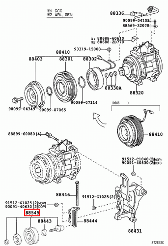 Genuine Toyota LandCruiser HZJ75 HZJ74 HZJ73 1HZ 4.2 Diesel A/C AC Idler Pulley - Picture 7 of 10