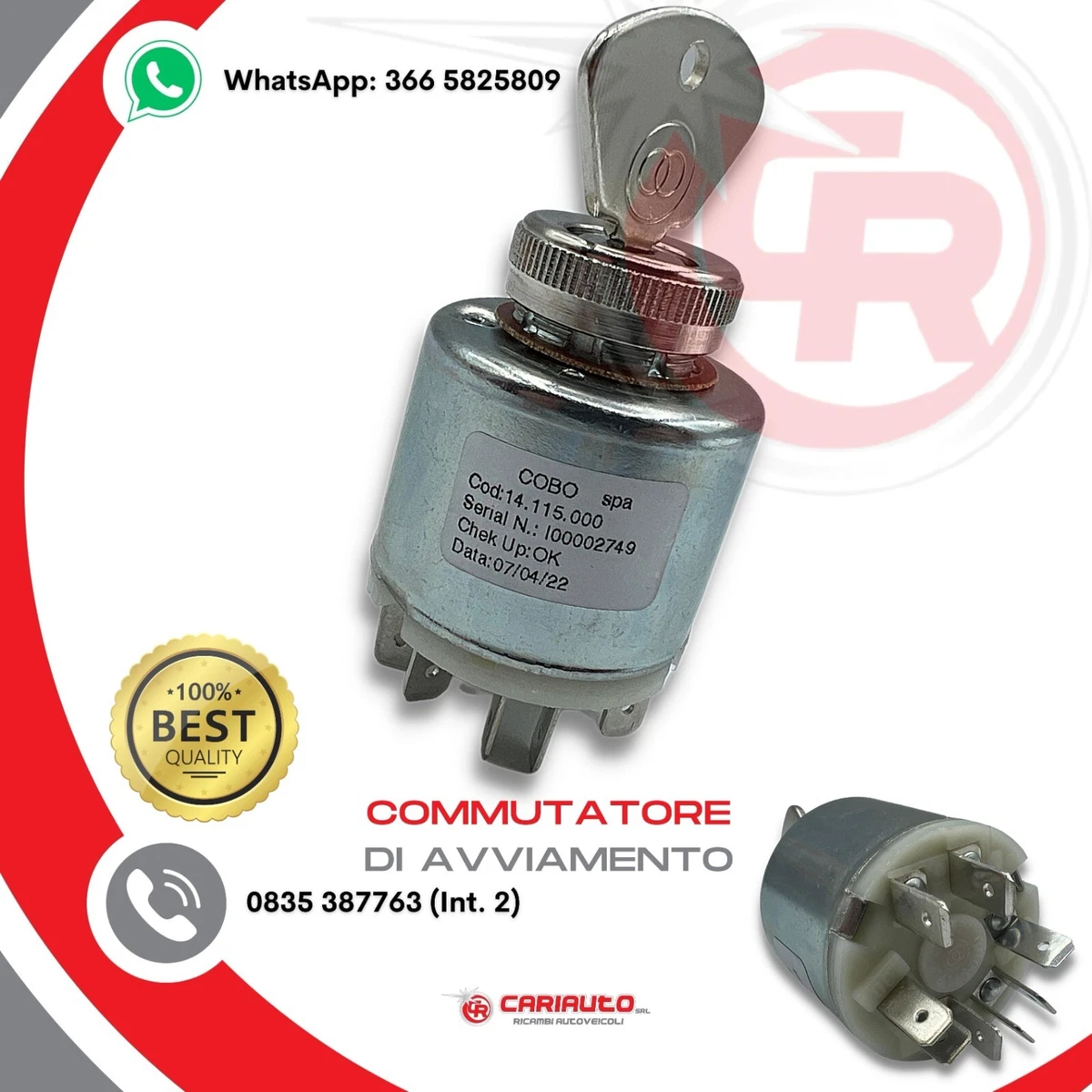 YONGYAO 5 Chiavi Di Ricambio Universali Per Interruttore Accensione Lucas Per Trattori Agricoli Ford E Escavatori