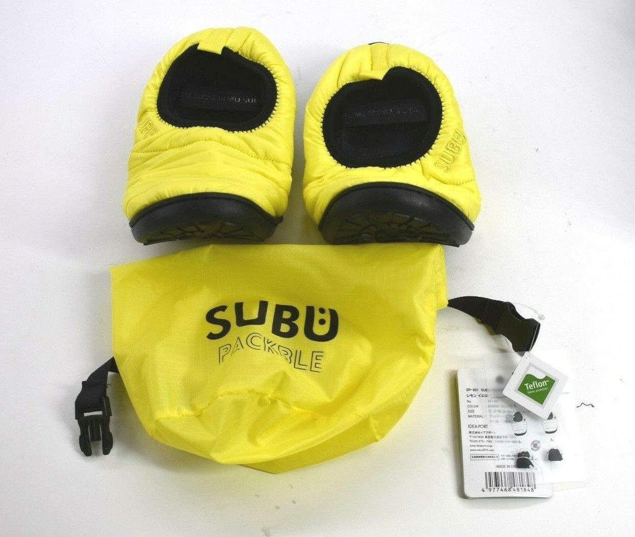 PANTOFOLA D’ORO SUBU Pantofole Gialle Confezionabili Giappone Interno Esterno Borsa da Trasporto Viaggio Tempo Libero M