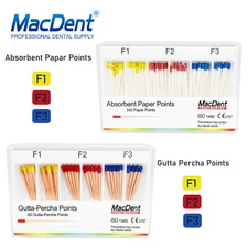 Dental Endo Absorbent Paper Points/Gutta Percha Points Taper F1 F2 F3