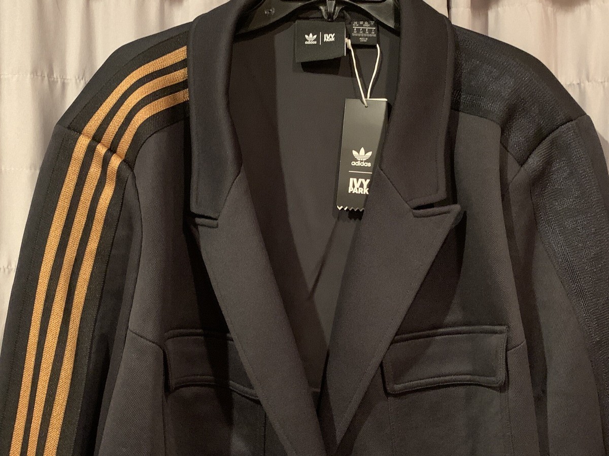 Adidas Original Ivy Park Plus Size Suit Crop Jacket Black Sz 3X 