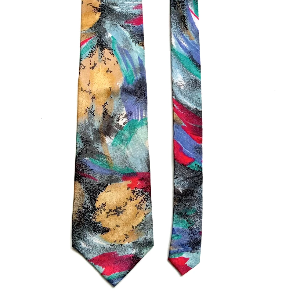 Corbata Bugle Boy EE. UU. Hombre Clásica Vintage Corbata Años 80 Hecha en EE. UU. 60" Largo Foto 2 de 4