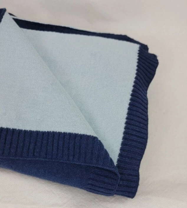 Manta de algodón azul marino SÍ limonada rosa usada en excelente estado envío gratuito Foto 2 de 4