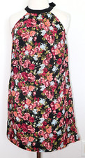 Dress Sleeveless High Neck Mossimo Floral Print Tie Back Women's Size Small