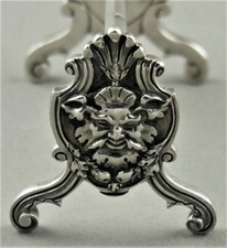 Paar Messerbänke 1/6 Silber 950 Henin & Cie Frankreich Maskarone Messerbank (51)