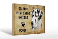 Holzschild Spruch 30X20 Cm Dogge Hund Geschenk Holz Deko Schild Wooden Sign
