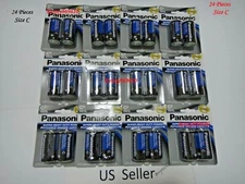 Wholesale lot 24 Pcs Panasonic size C Battery heavy Duty Battery 1.5v US Seller
