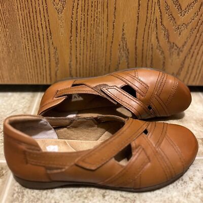 Array Women s Brown Leather Comfort Casual Sandals Sz-8N
