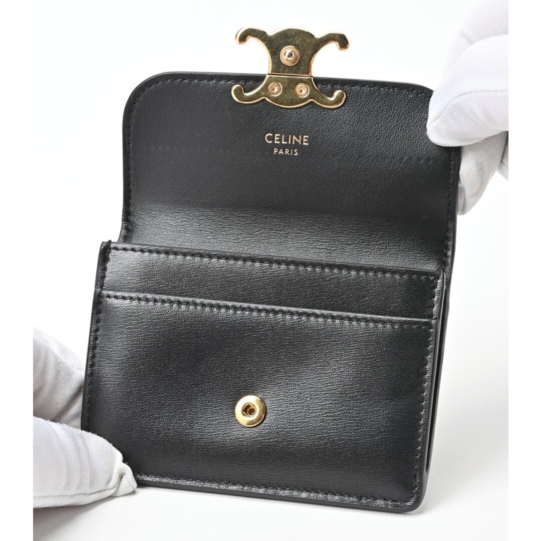 Celine Triomphe Flap Card Holder 10I583Dpv.38No Shiny