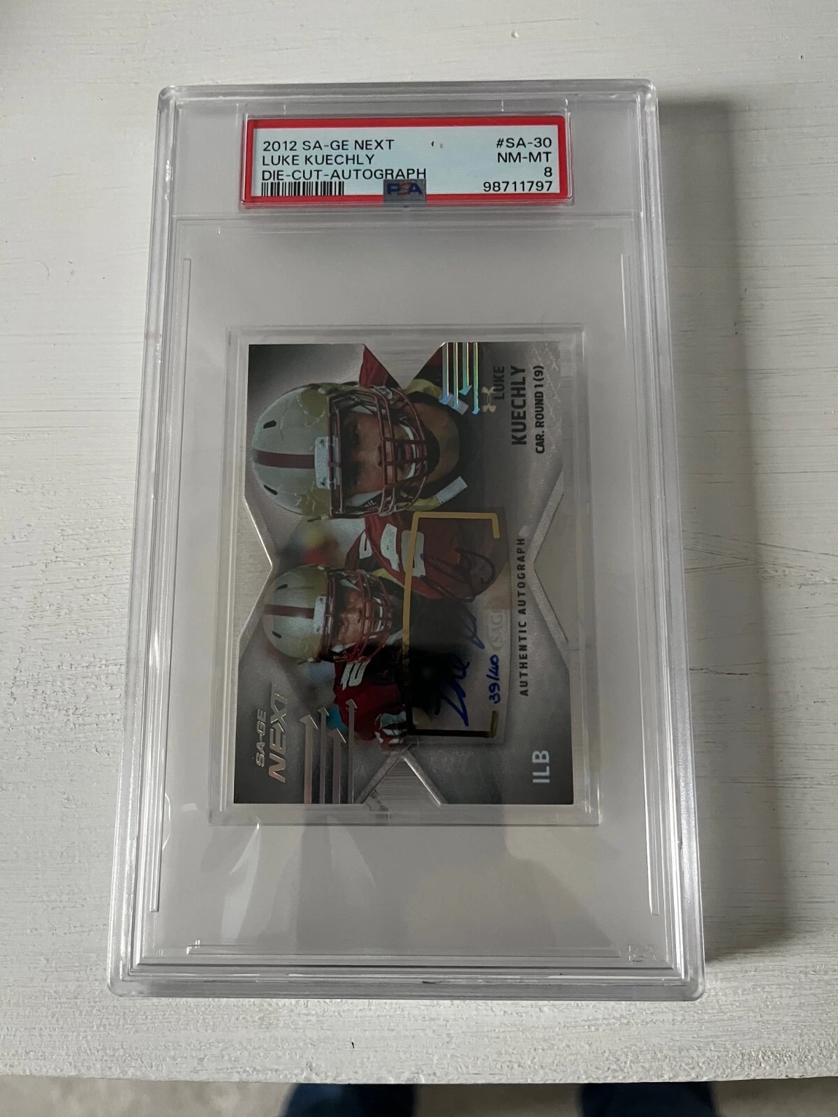 Luke Kuechly SA-GE Next #SA30 Die-Cut-Autograph