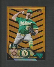 2023 Topps Update Trevor May Black & Orange Parallel #US86 Oakland A's