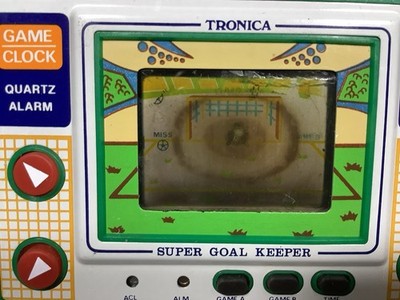 Tronica Super Goal Keeper Handheld (SK-10) Game/Clock from 1980s