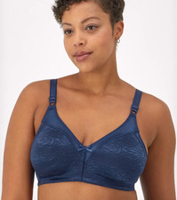 Bali DF3372 Double Support Lace Wireless Bra Navy 40D DF3372