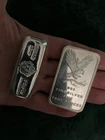 Silver Bar LOT OF TWO 5 OZ SILVER BARS TEN  Ounces IN ALL VERY NICE