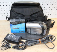 Nice Used Working Sony Handycam DCR-DVD92 Mini DVD Camcorder W/ Charger Case