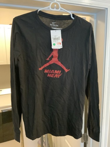 Nike Jordan Miami Heat Long Sleeve 9Y2B7HDMJ Size Youth Xl