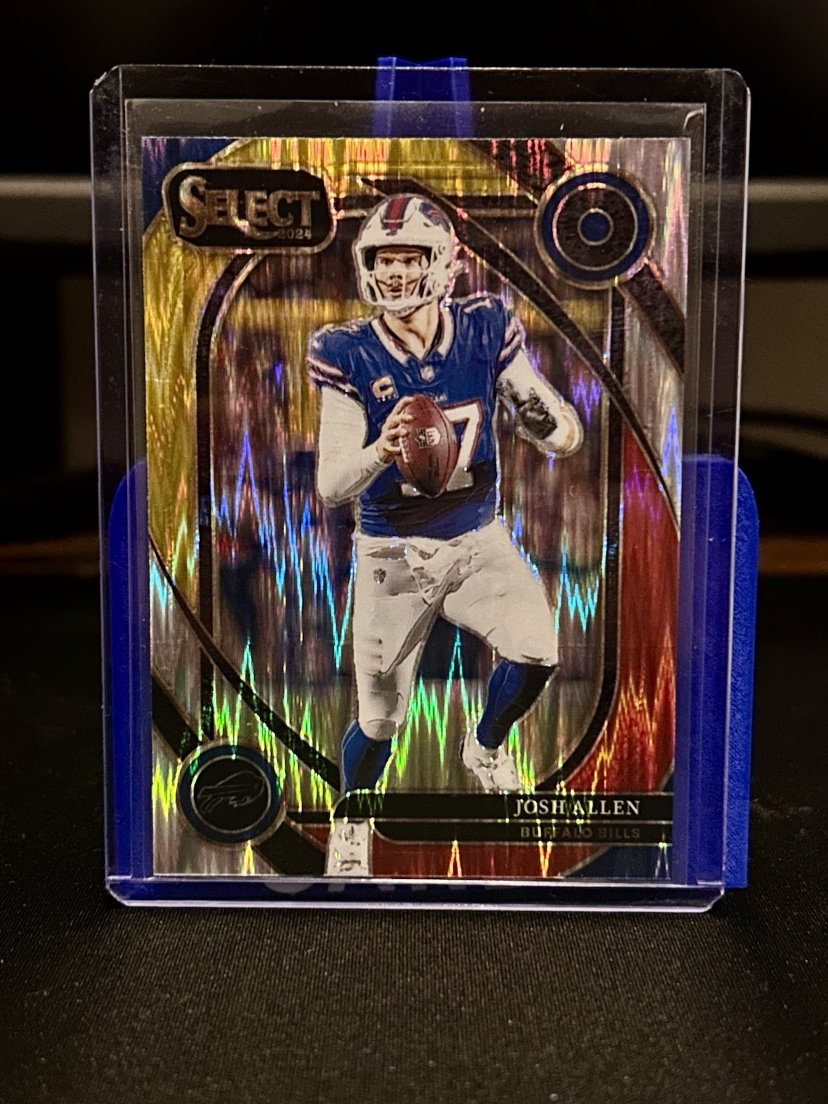 2024 Panini Select - Club Level Josh Allen #225 Red & Blue Shock Prizm