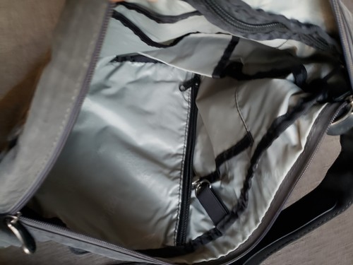Ameribag Healthy Back Bag Crossbody Sling Backpack Grey Nylon - EXCELLENT COND!! - Picture 12 of 18