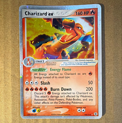 Nintendo Charizard ex 105/112 FireRed & LeafGreen Holo English 2004 HP160