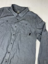 KUIU Men's XL Blue Long Sleeve Chambray Workwear Utility Hunting Shirt