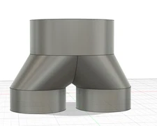 6" to 3" 2-Way Splitter Duct Connection for Woodwork Dust, Grow Tent