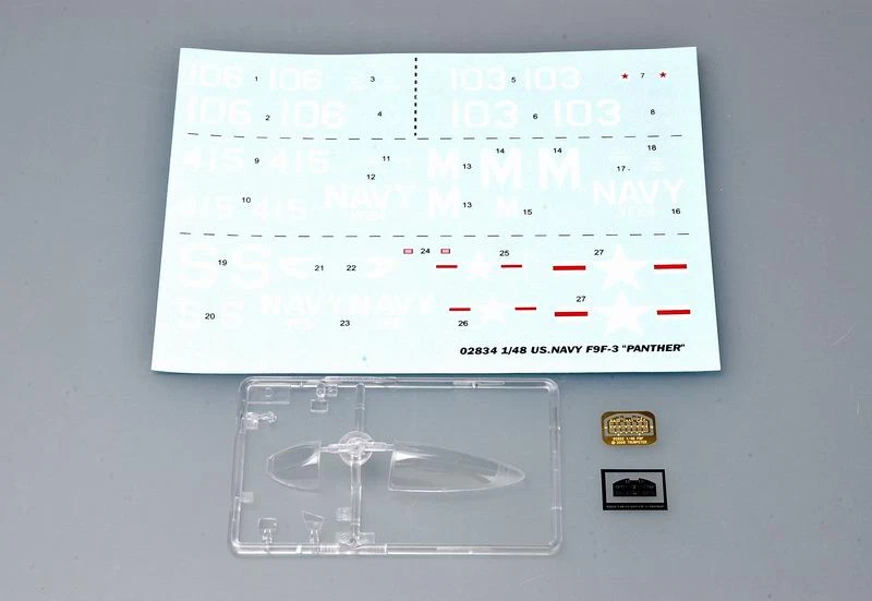 Trumpeter 02834 US NAVY F9F-3 PANTHER 1:48 Kit di modellismo - Immagine 3 di 4