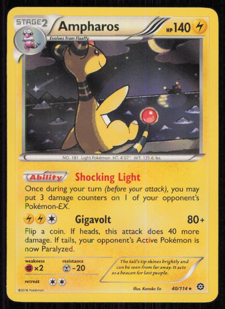 Ampharos Holo Rare XY - Steam Siege 40/114 LP