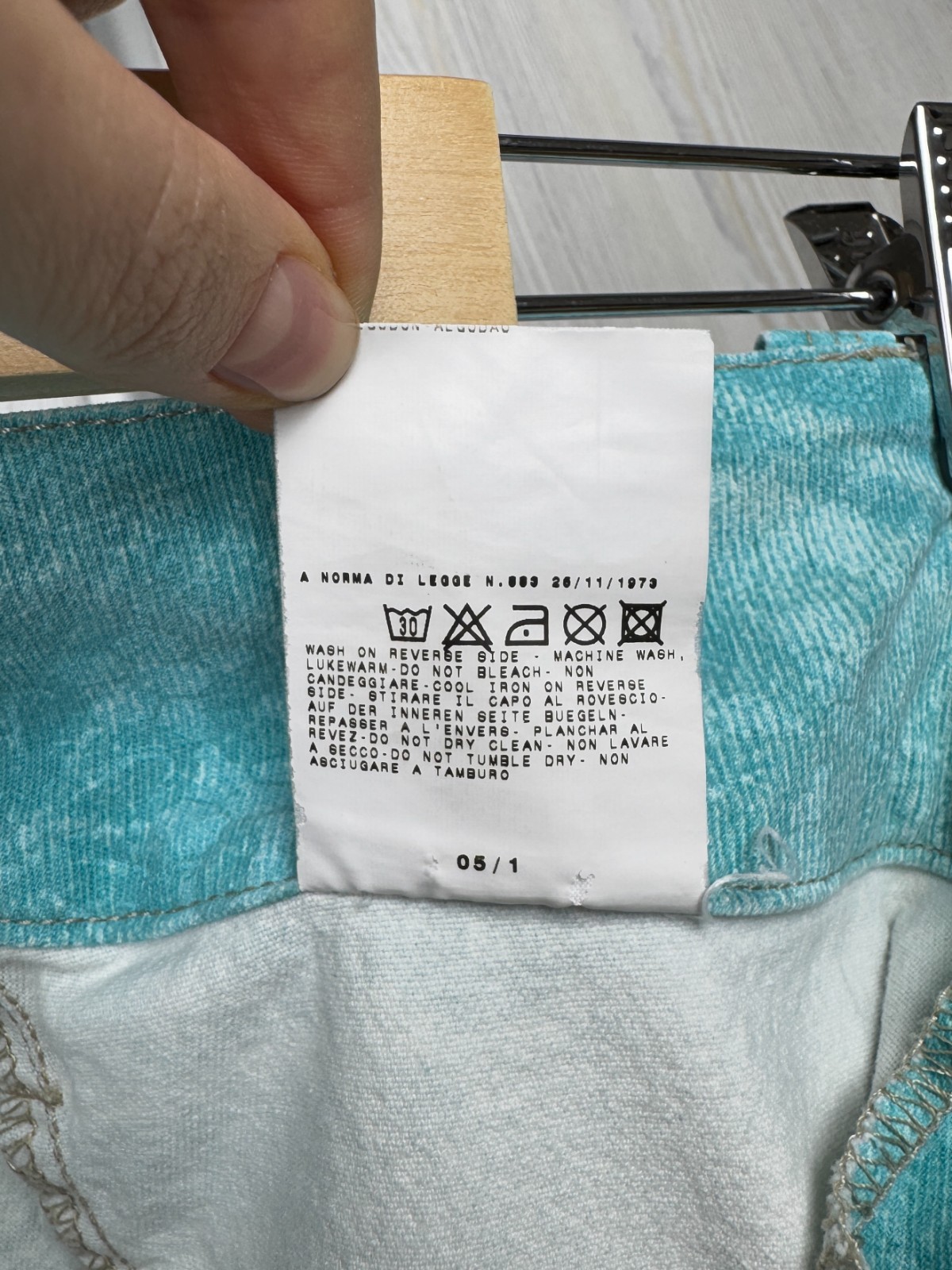 Just Cavalli blue pattern patchwork half pants ca… - image 12