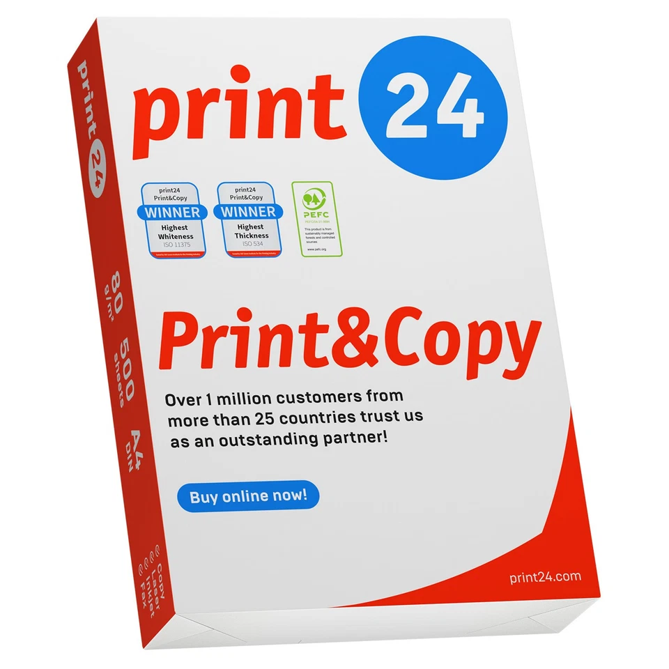 print24 Druckerpapier Kopierpapier 500 - 150000 Blatt A4 80g Premium Hochweiß - Bild 2 von 2