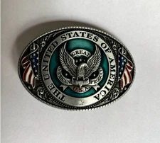 The United States Of America Flag Design Belt Buckle featuring the iconic