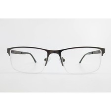 Robert Mitchel RM 7005 GR Eyeglasses Gunmetal Black Semi Rimless Frame 55-17-140