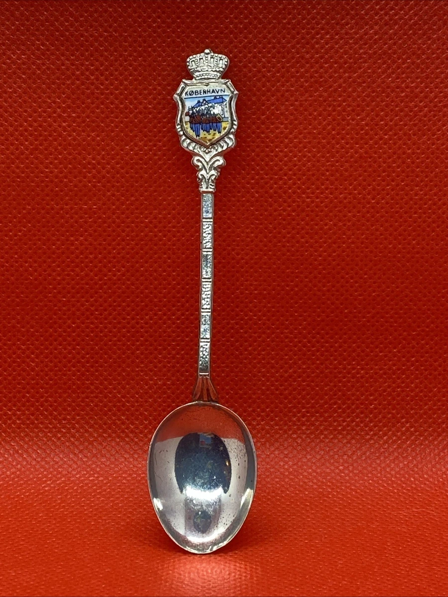 Danmark Spoon In Antique Us Sterling Silver Souvenir Spoons for