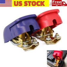 2PCS 12V Car Battery Terminal Connectors Clamps Quick Release Positive Negative