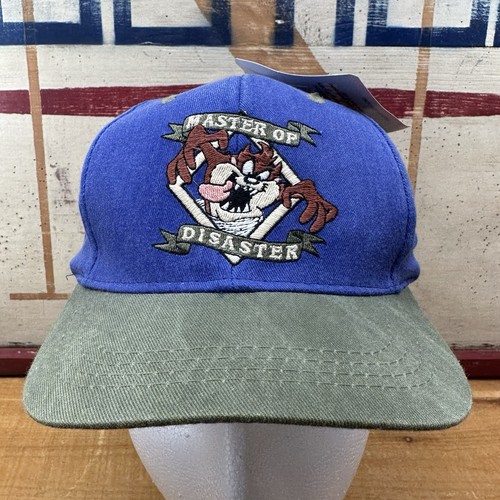 Vintage 1997 Master of Disaster Looney Tunes Kids Hat Snapback Taz Warner USA - Afbeelding 1 van 9