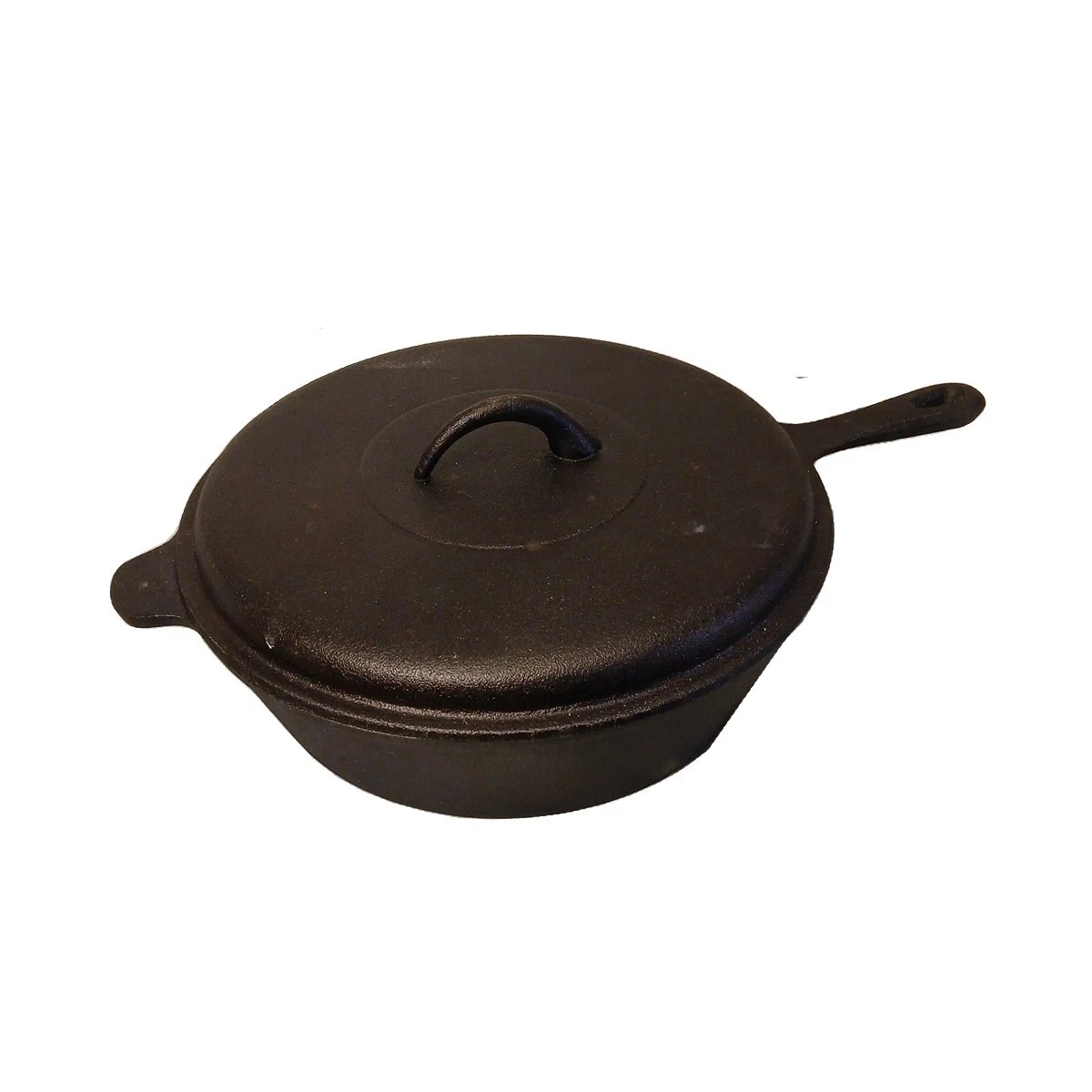 Palm Restaurant Cast Iron Long Handle Dutch Oven w/ Lid 11.5" 5+ Quarts Clean
