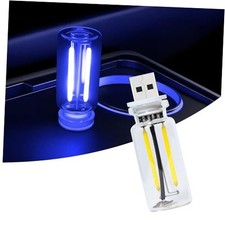 Vintage USB Car Night Light, Touch Dimmable LED Filament Lamp - 1 PCS Blue 