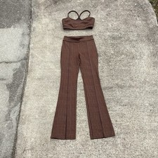 Alo Flair High Waisted Yoga Set Sports Bra Top  Leggings Yoga Pants NWOT Size L