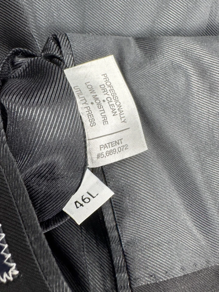 Daniel Cremieux Loro Piana Blazer Men 46L Black Striped Wool Suit Jacket Italy - Image 4 of 4