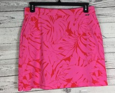 Rafaella Skort Womens Size L Pink Floral Elastic Comfort Waist Stretch Skirt