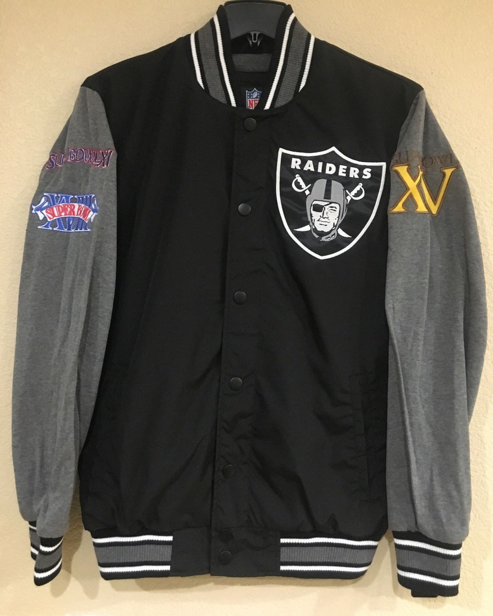 ジャケット・アウター 90s raiders 3times championship jacket Raiders Jacket Vegas 3 Time Super Bowl CHAMPIONSHIP Sewn