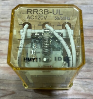 IDEC RR3B-ULAC120V Power Relay, 3PDT, 10A, 120VAC, Blade Terminal, RR Series