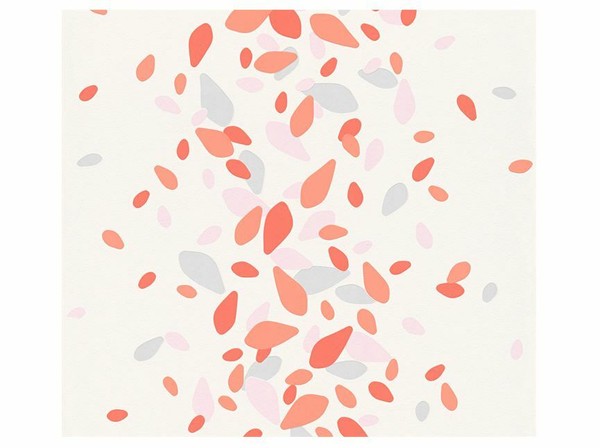 A.S. CréAtion Tapete Vlies Esprit 30283-2 BläTter Weiß Lachs Grau Rosa Stylisch-image